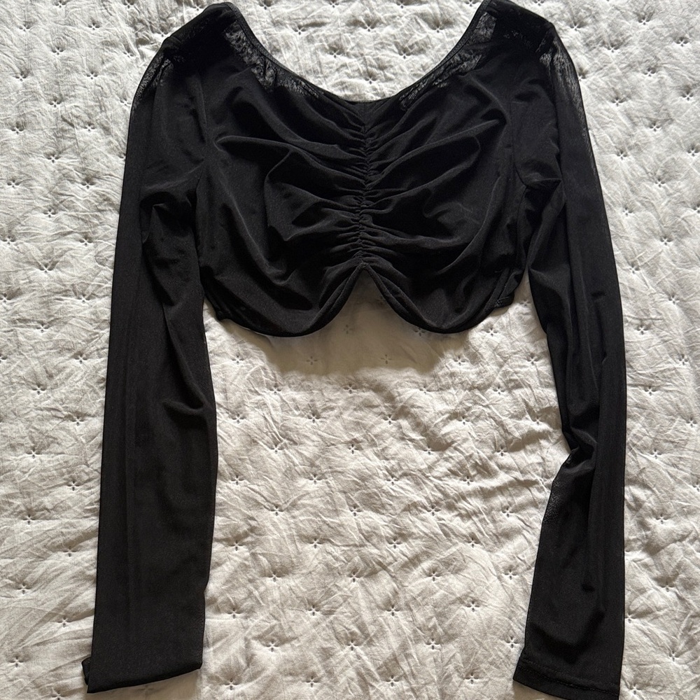 Black Ruched NBD Top - Picture 4 of 4